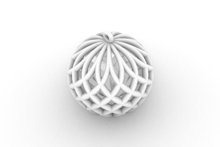 Weave Christmas bauble 3D print model_3