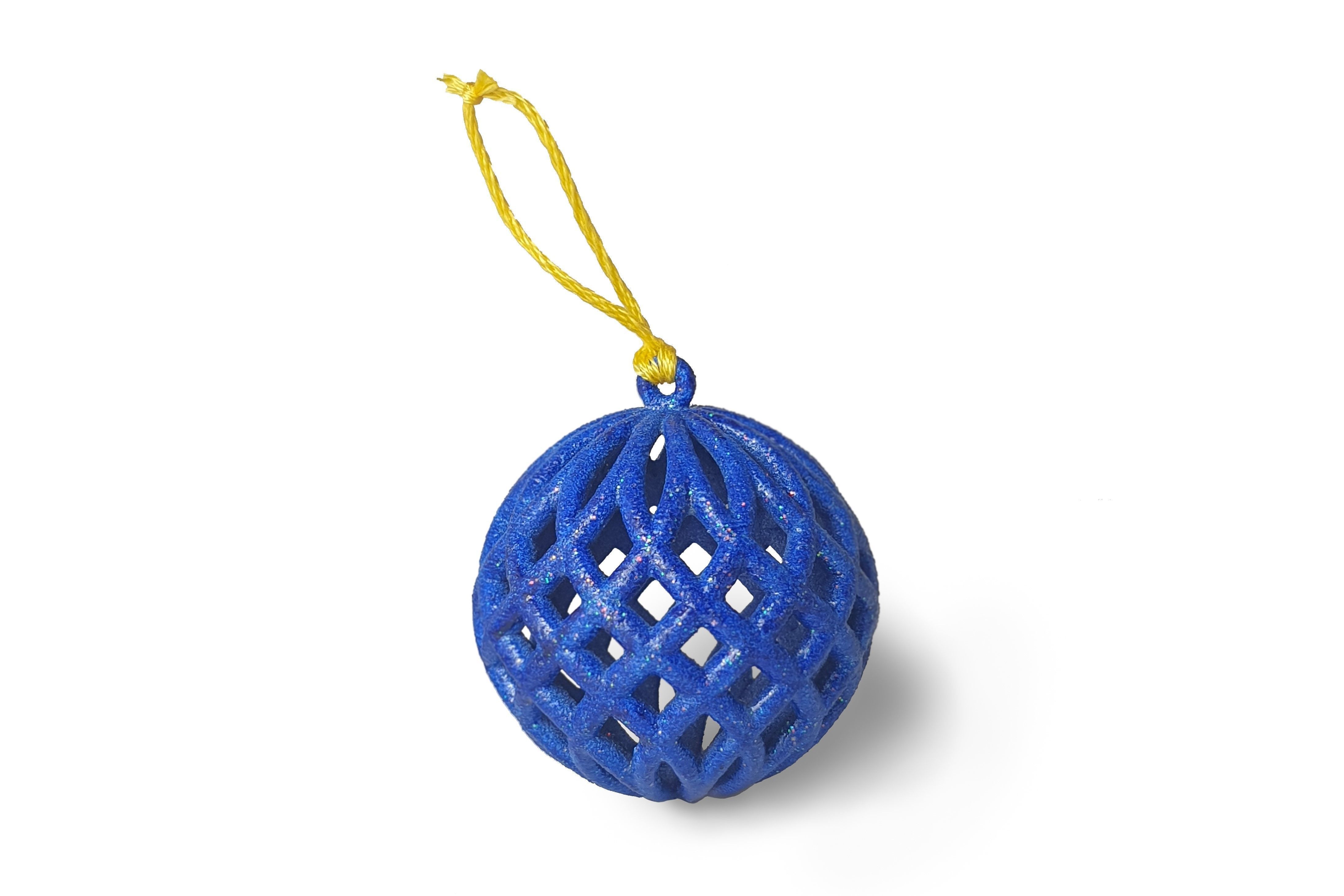 Weave Christmas bauble 3D print model_1