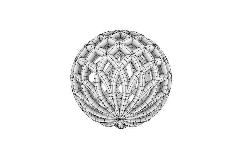 Weave Christmas bauble 3D print model_7