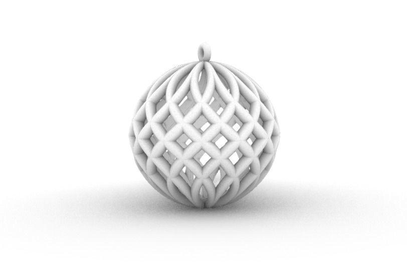 Weave Christmas bauble 3D print model_2