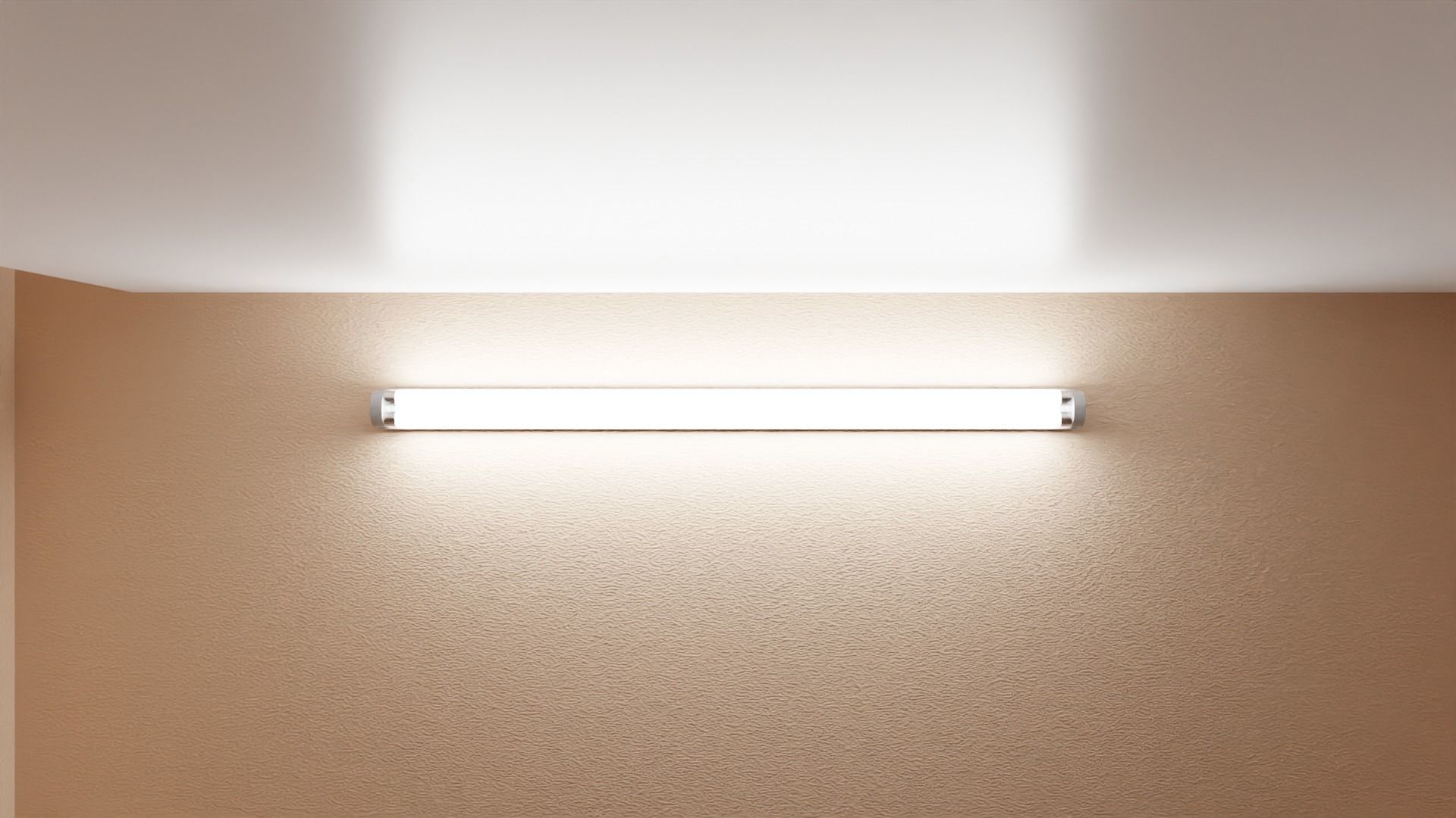 Double flourescent light Free low-poly 3D model_1