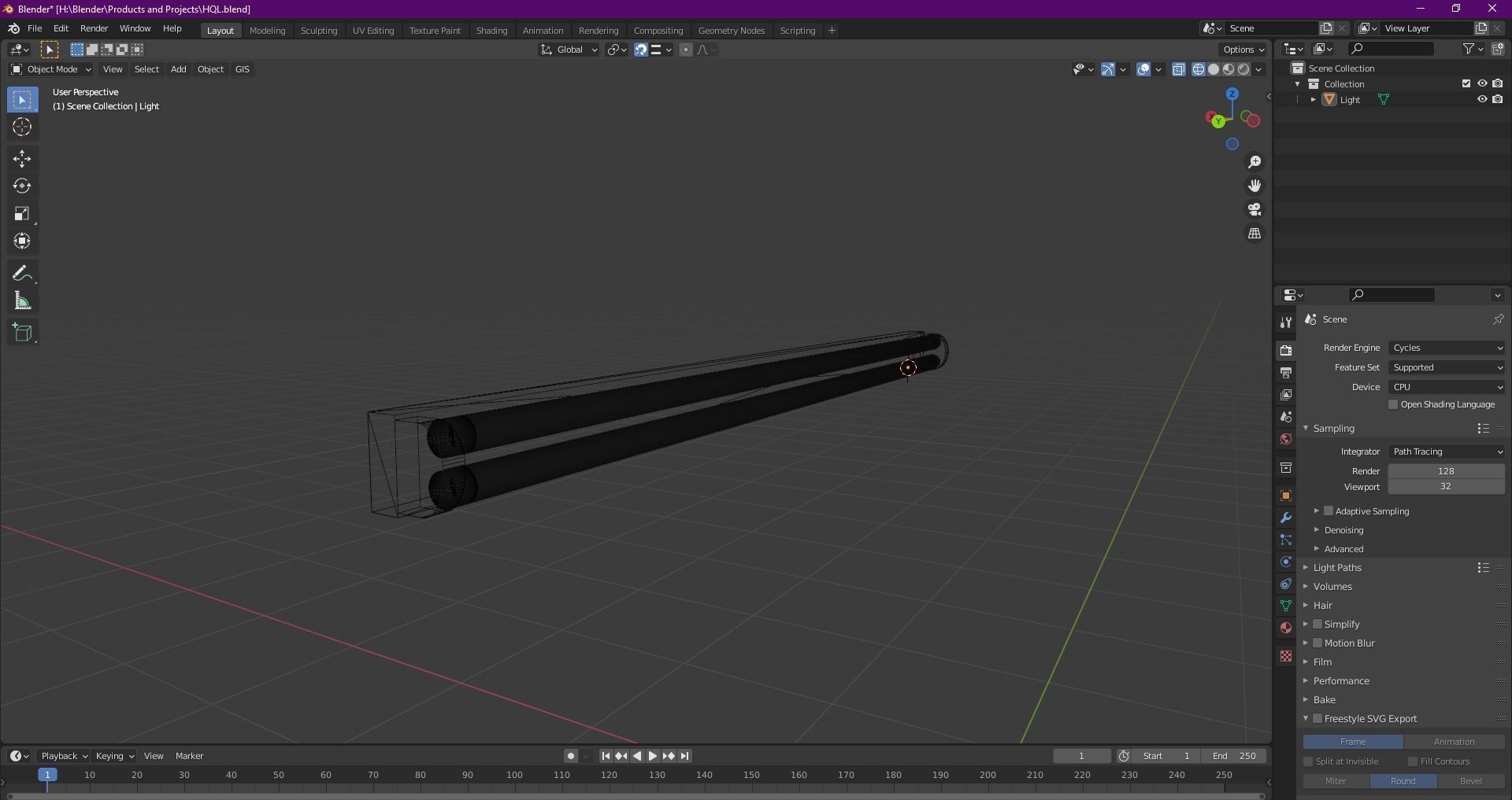 Double flourescent light Free low-poly 3D model_39