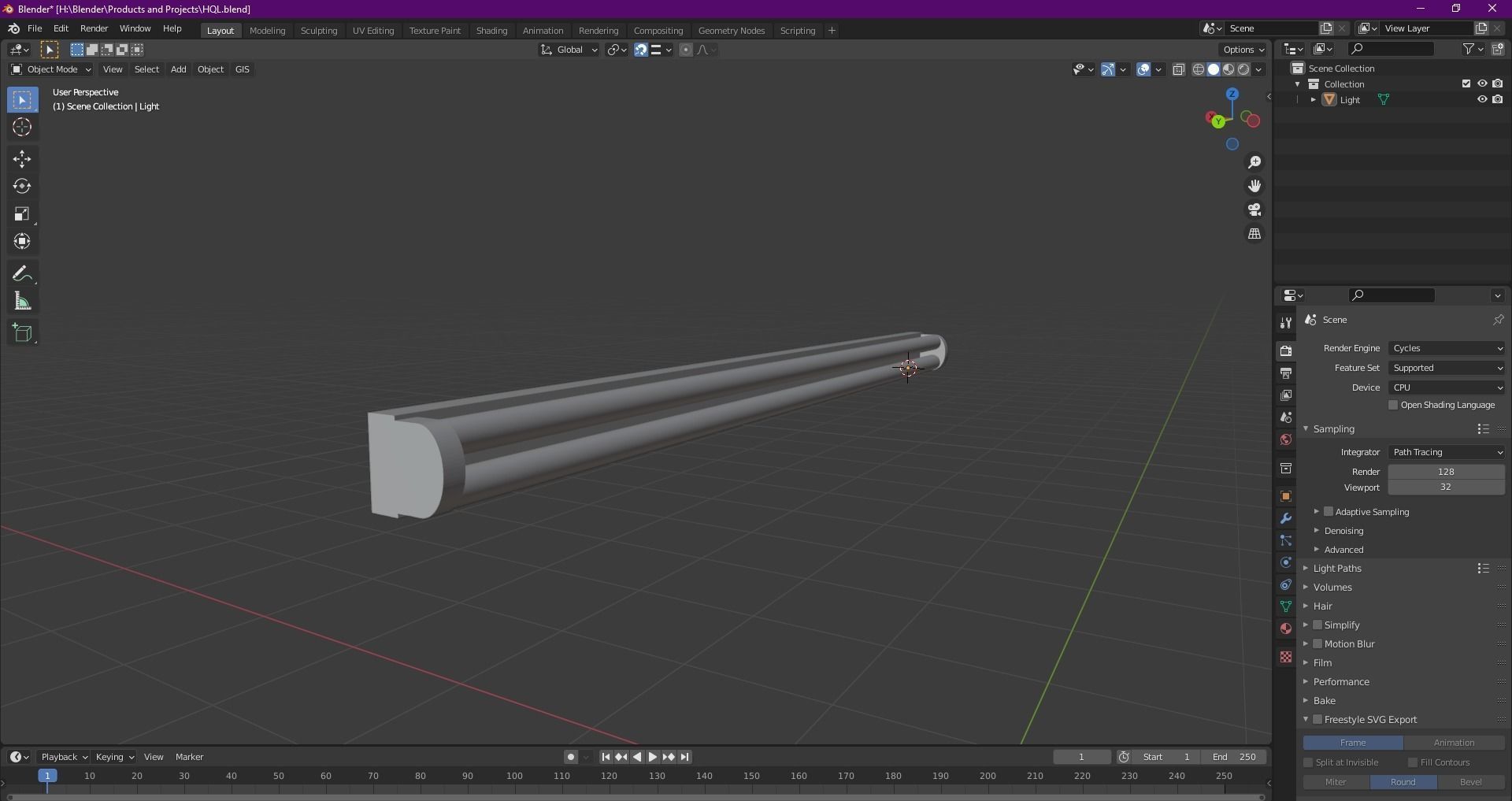 Double flourescent light Free low-poly 3D model_35