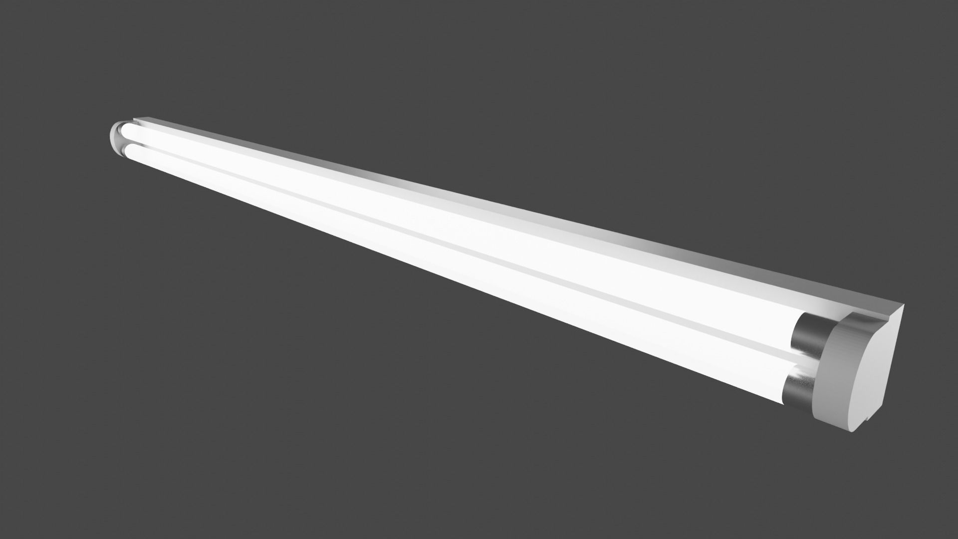 Double flourescent light Free low-poly 3D model_12