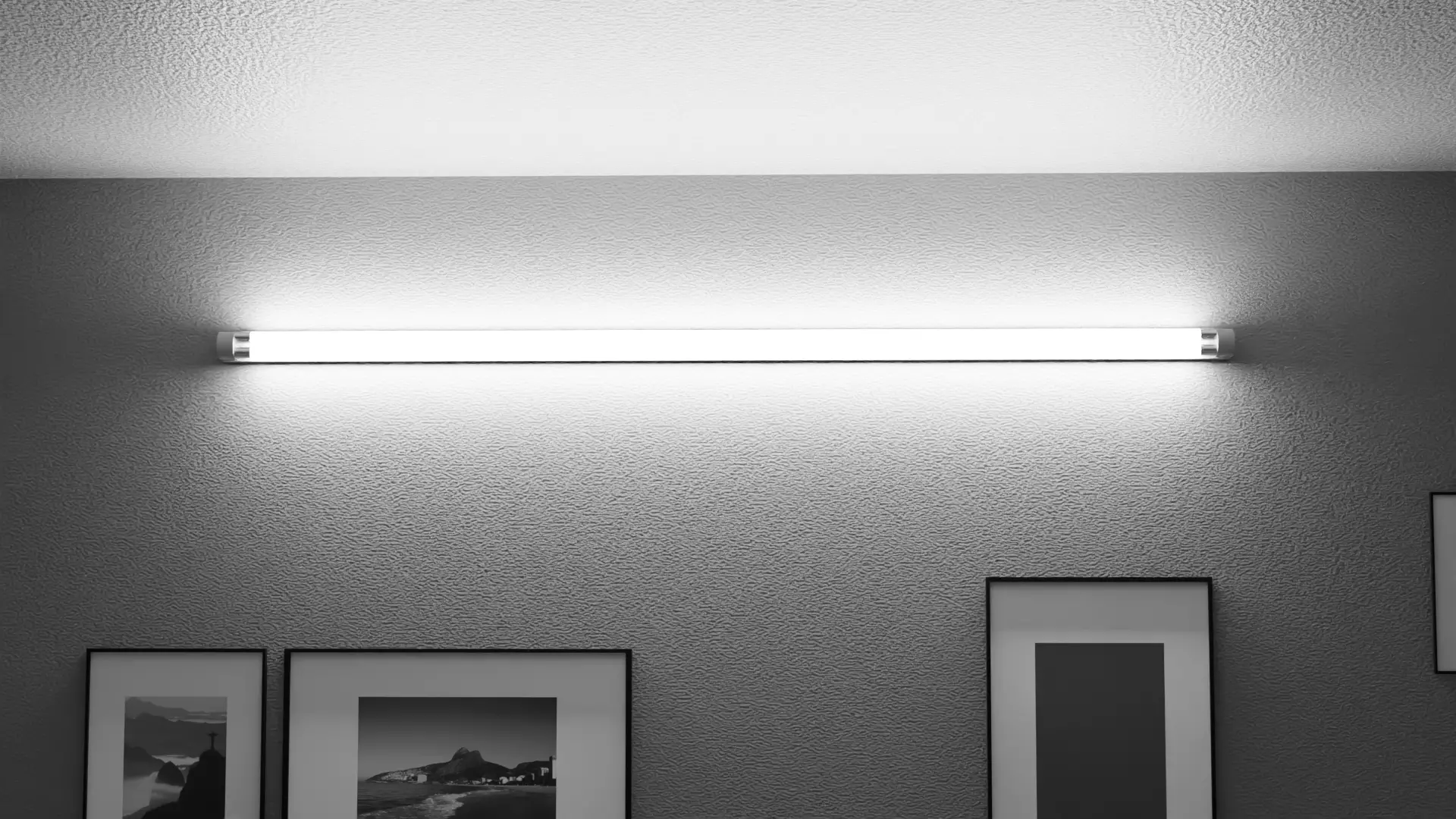 Double flourescent light Free low-poly 3D model_0