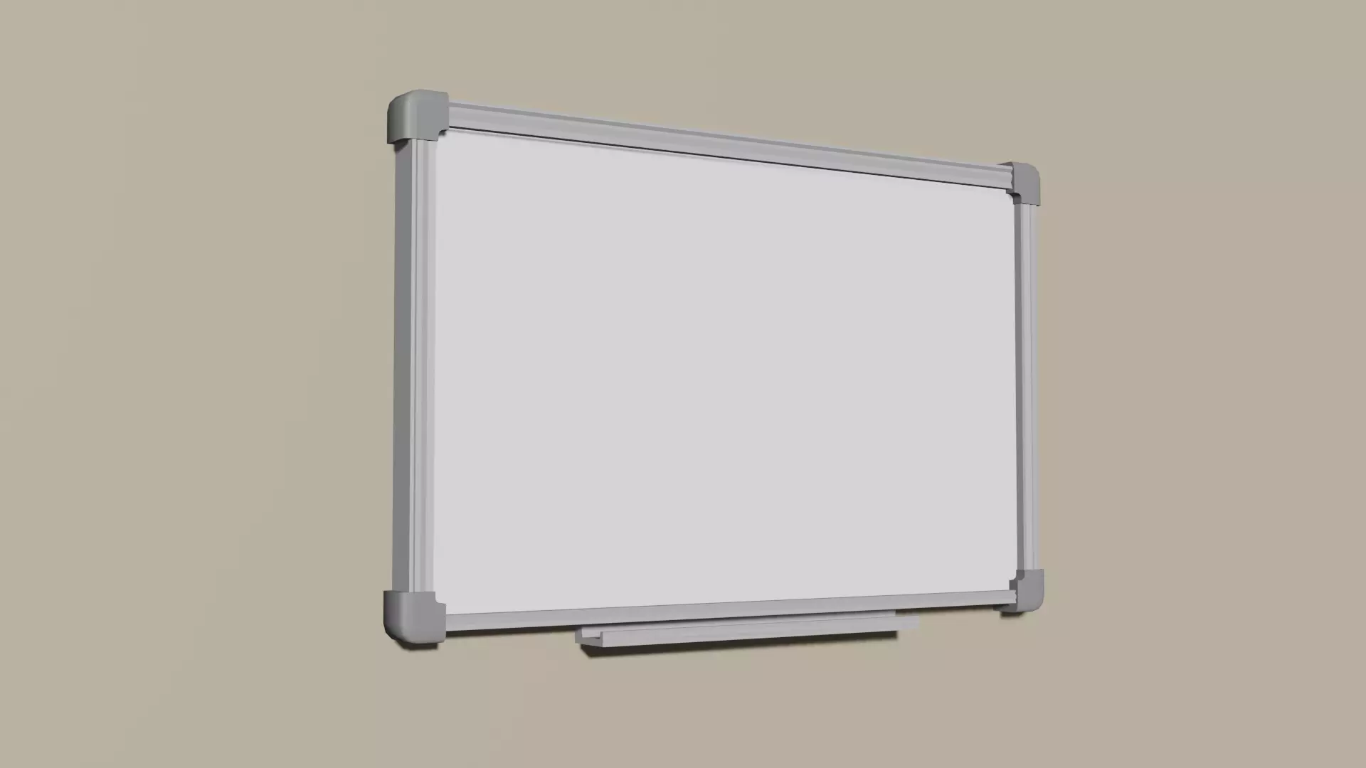 Plastic School Board Low-poly 3D model_0