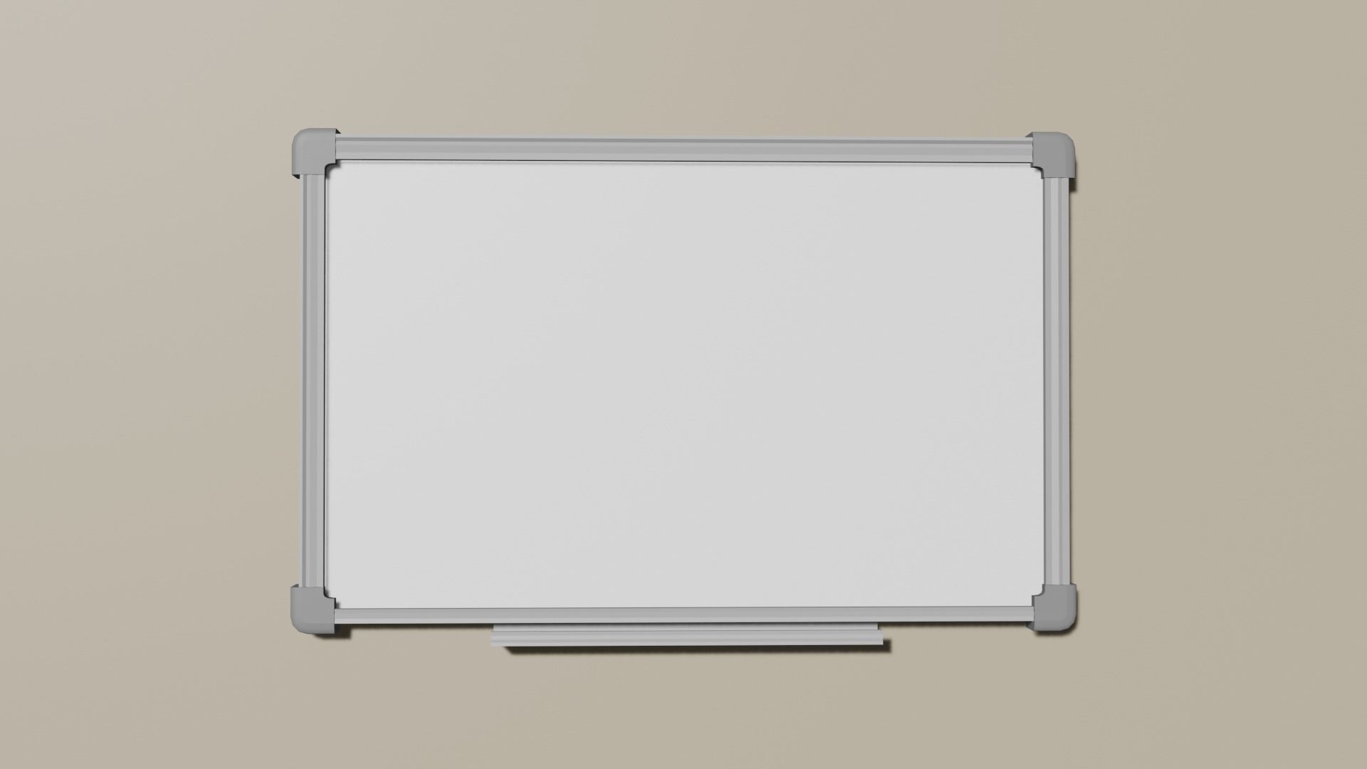 Plastic School Board Low-poly 3D model_1