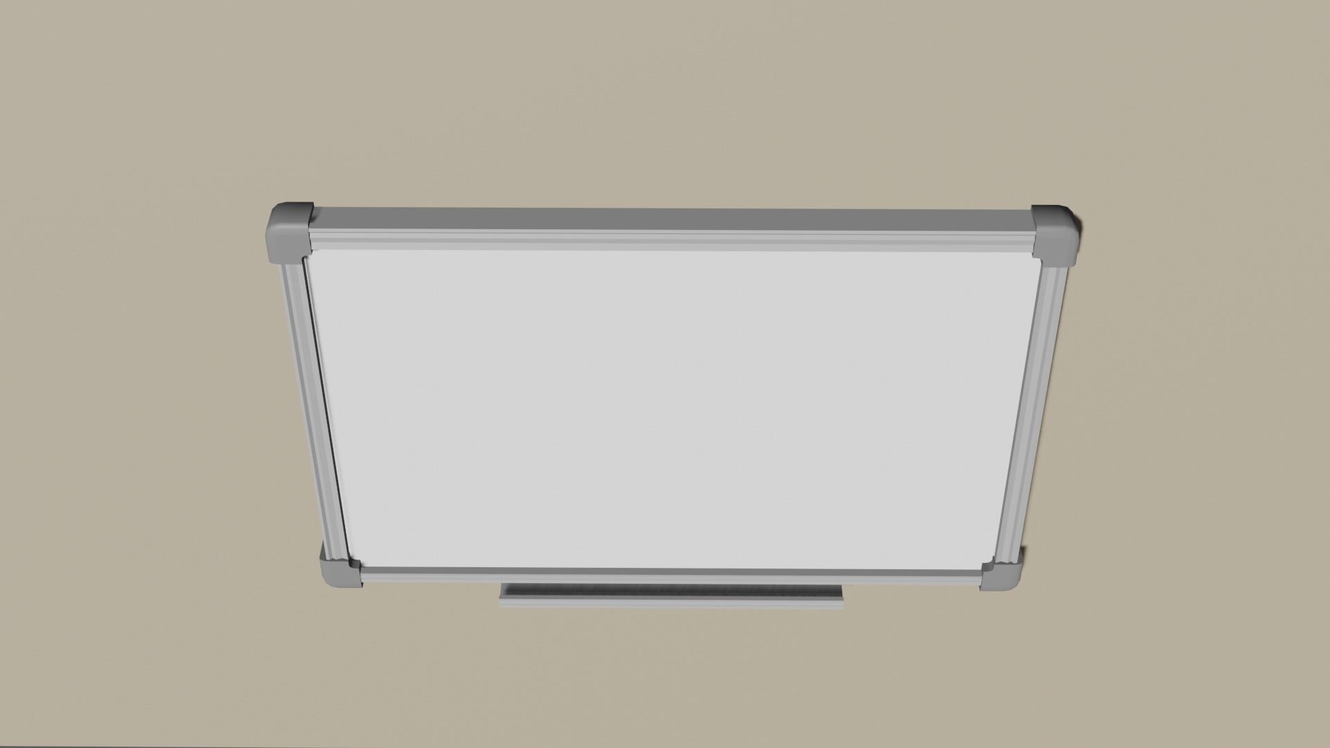 Plastic School Board Low-poly 3D model_3