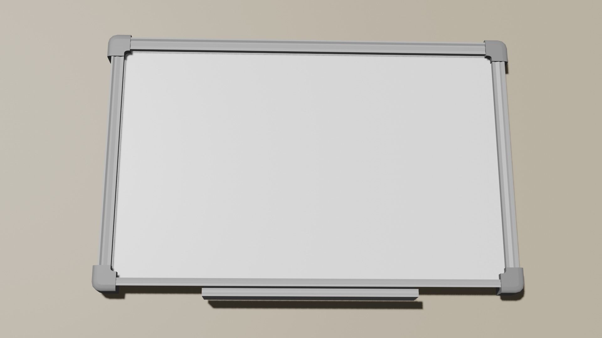 Plastic School Board Low-poly 3D model_4