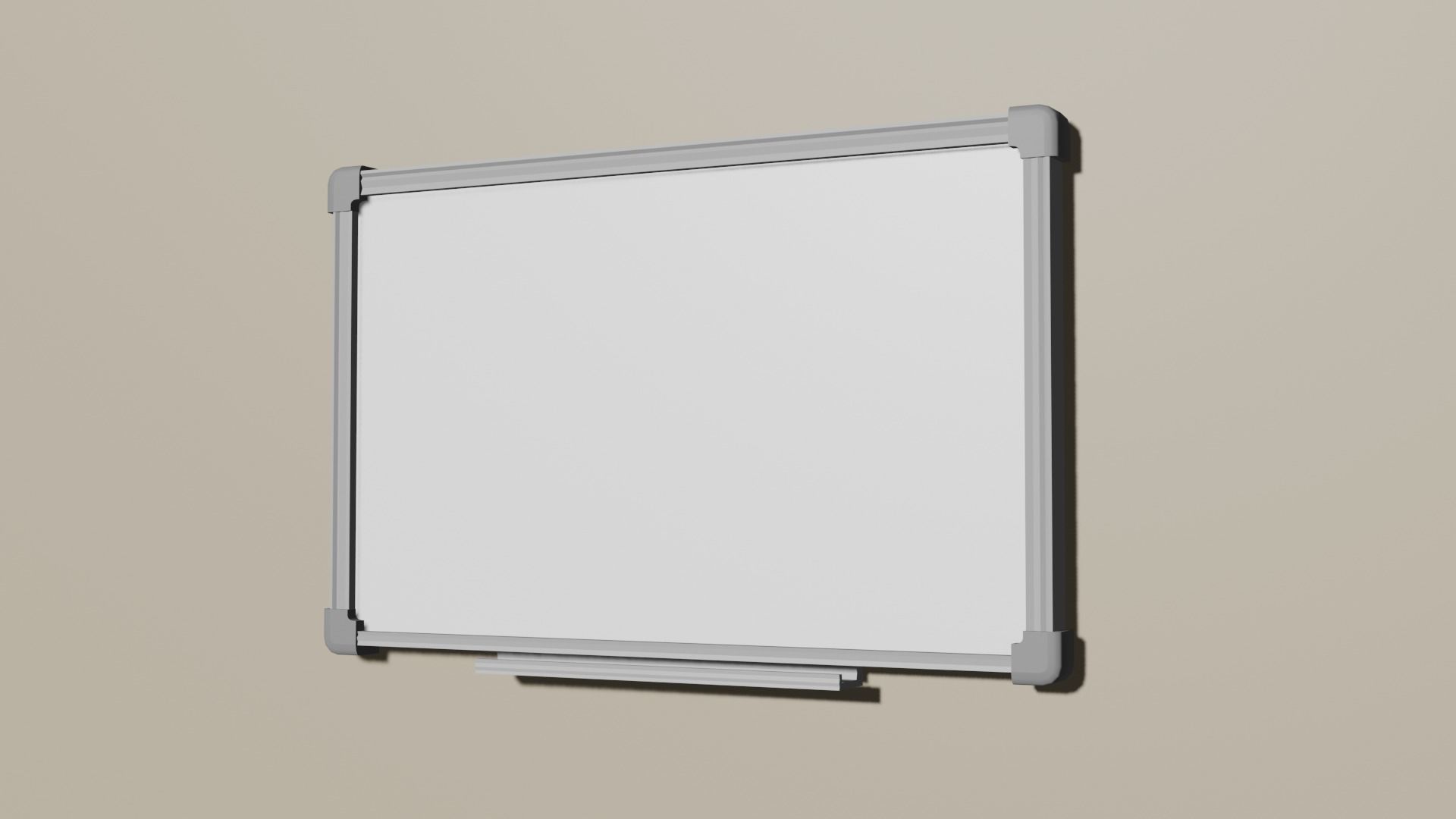 Plastic School Board Low-poly 3D model_2