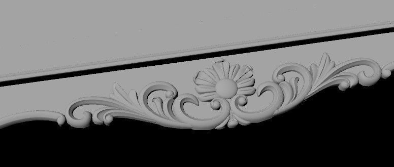 bed headboard and footboard 3D model_4