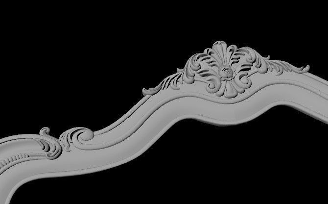 bed headboard and footboard 3D model_1