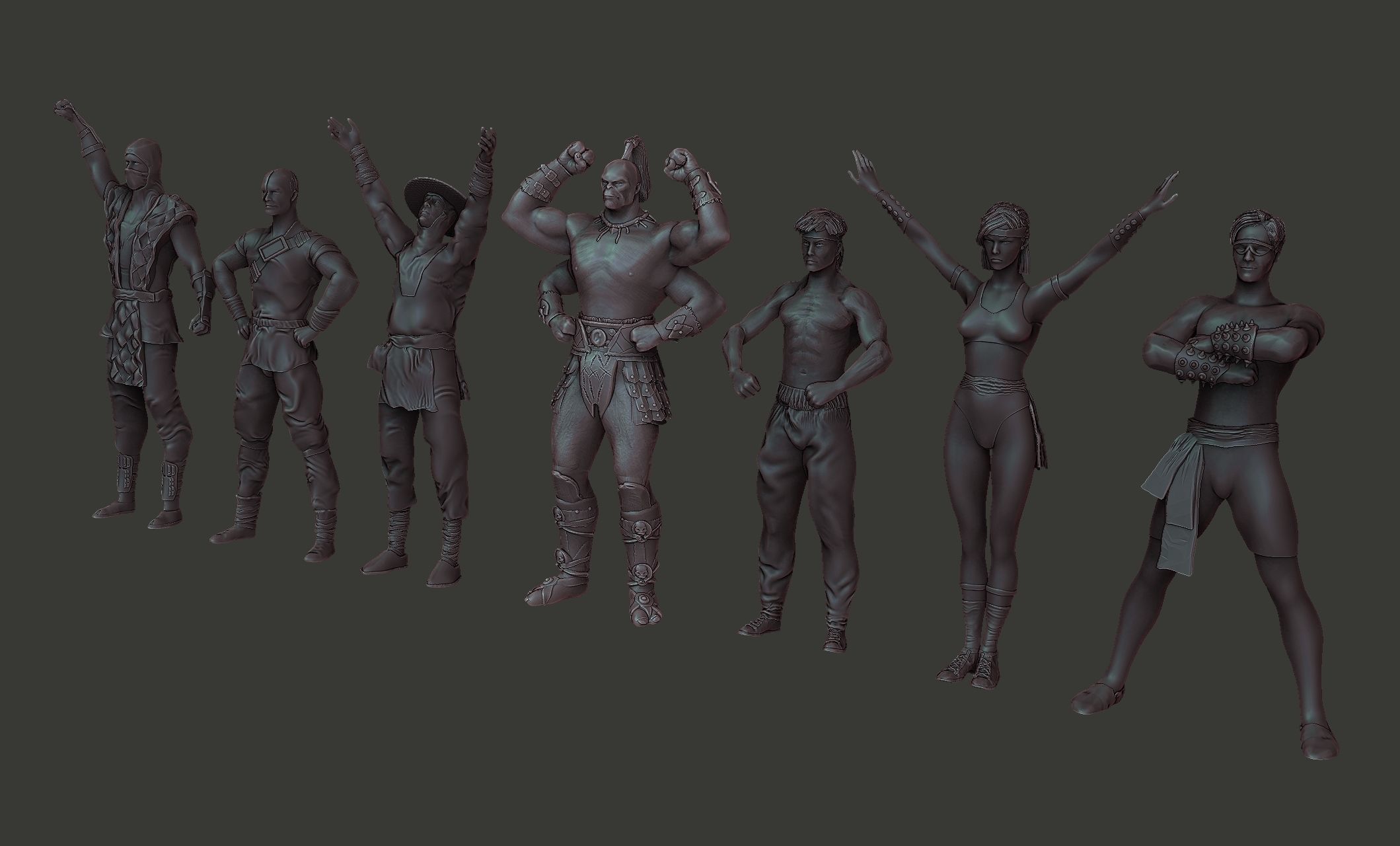 mortal kombat characters 3D print model_3