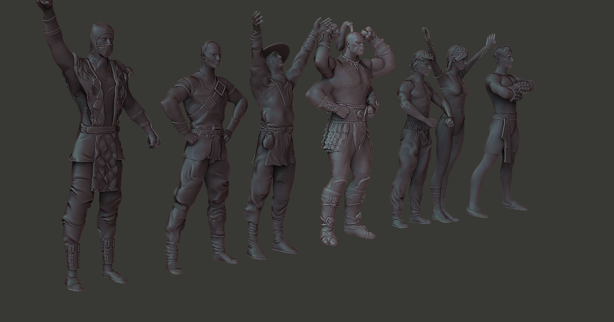 mortal kombat characters 3D print model_1