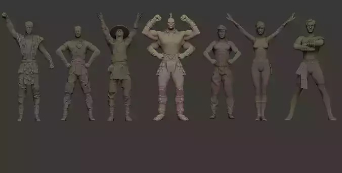 mortal kombat characters 3D print model