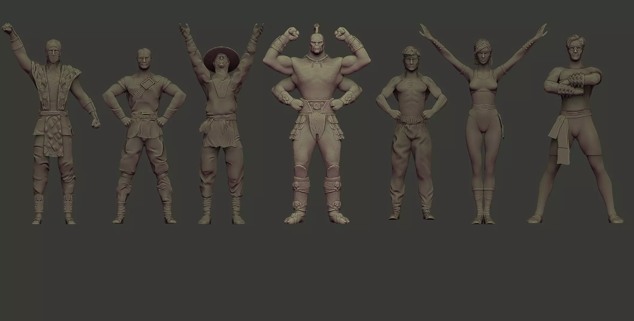 mortal kombat characters 3D print model_0