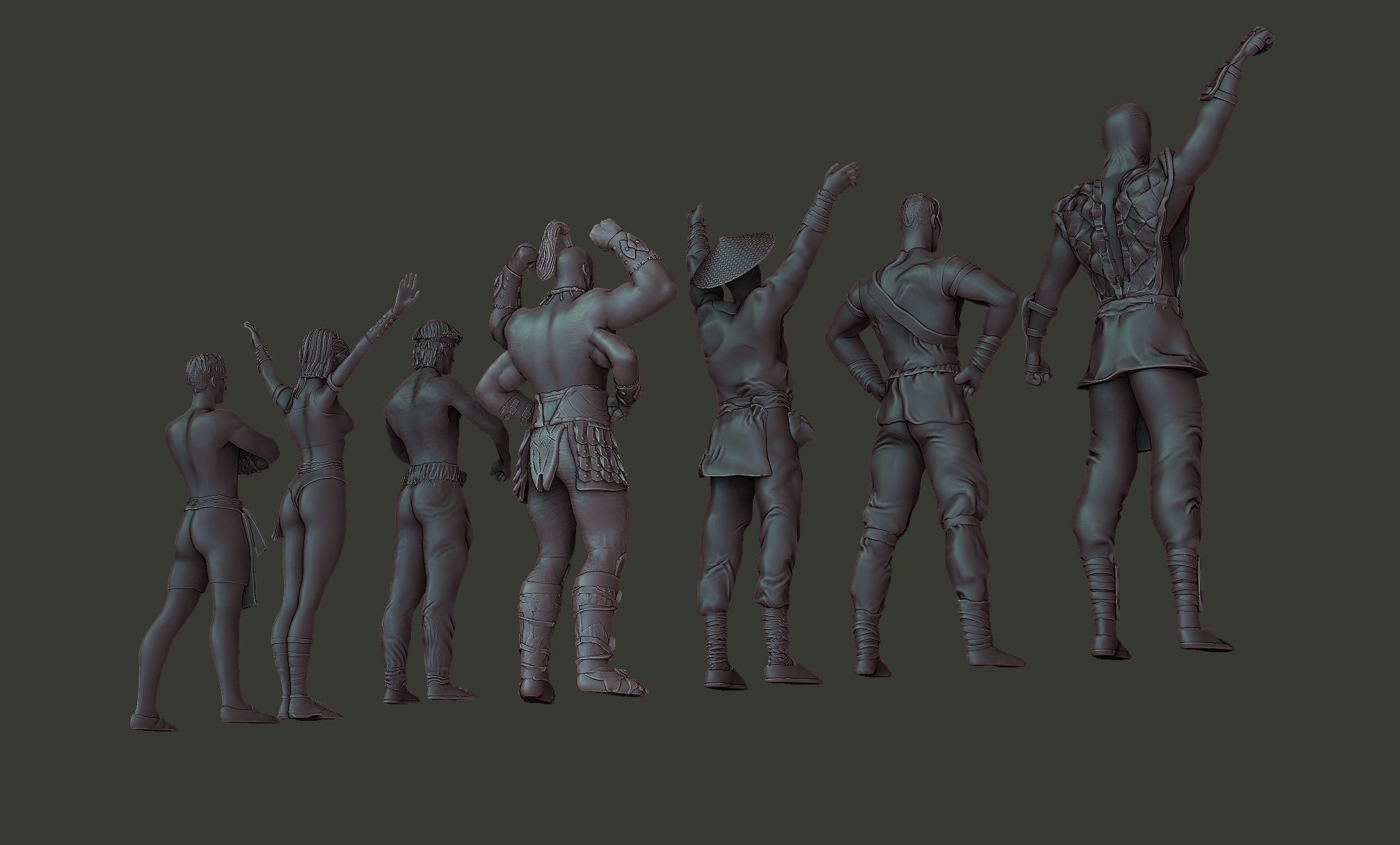 mortal kombat characters 3D print model_2
