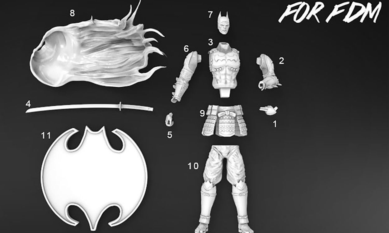 Batman Ninja Statue 3D Model Ready to Print for 3D Printing 3D print model_7