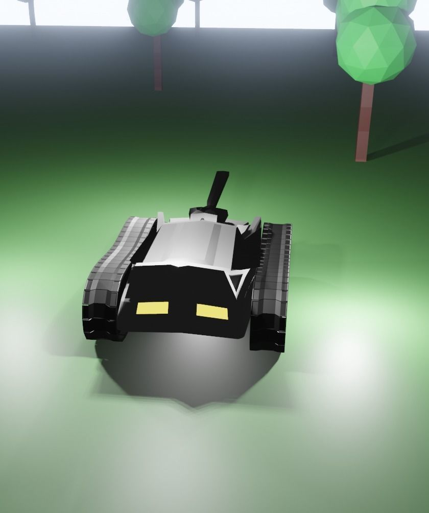 Sci-Fi Tank Low-poly 3D model_5