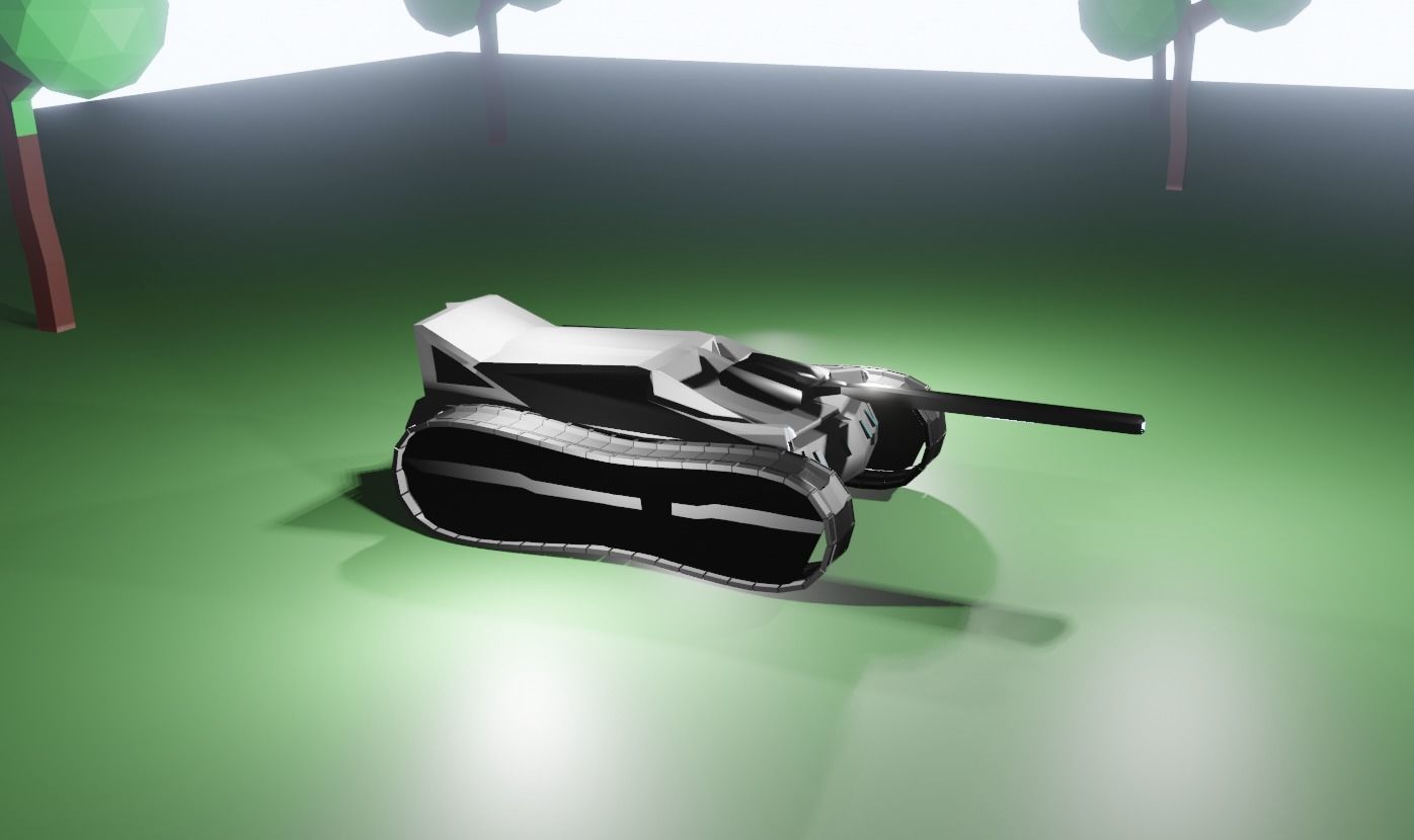 Sci-Fi Tank Low-poly 3D model_4