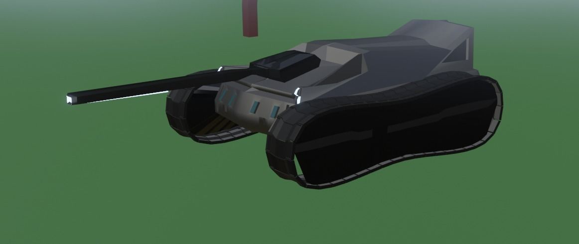 Sci-Fi Tank Low-poly 3D model_15