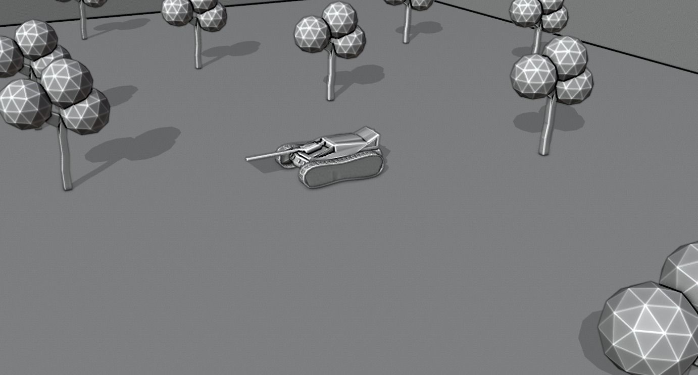 Sci-Fi Tank Low-poly 3D model_11