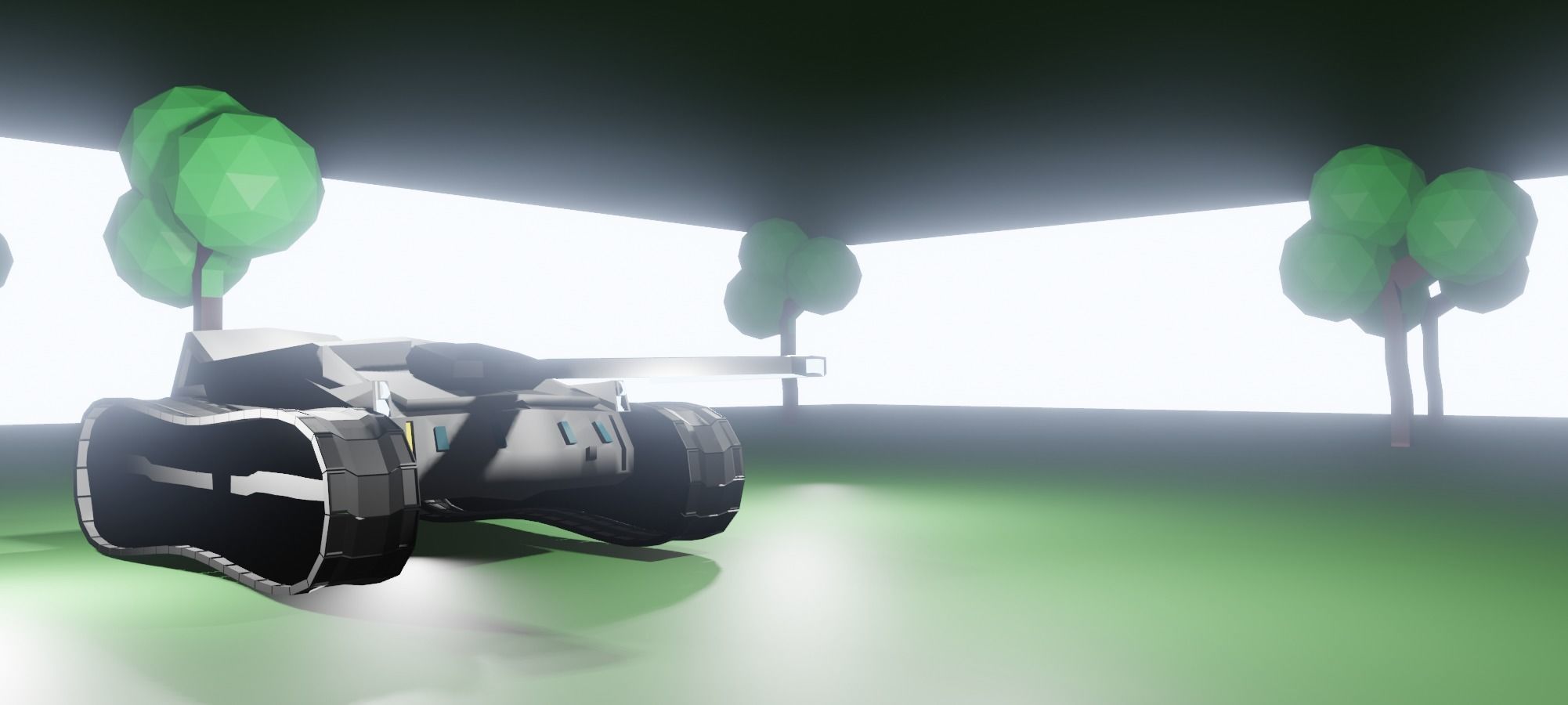 Sci-Fi Tank Low-poly 3D model_1