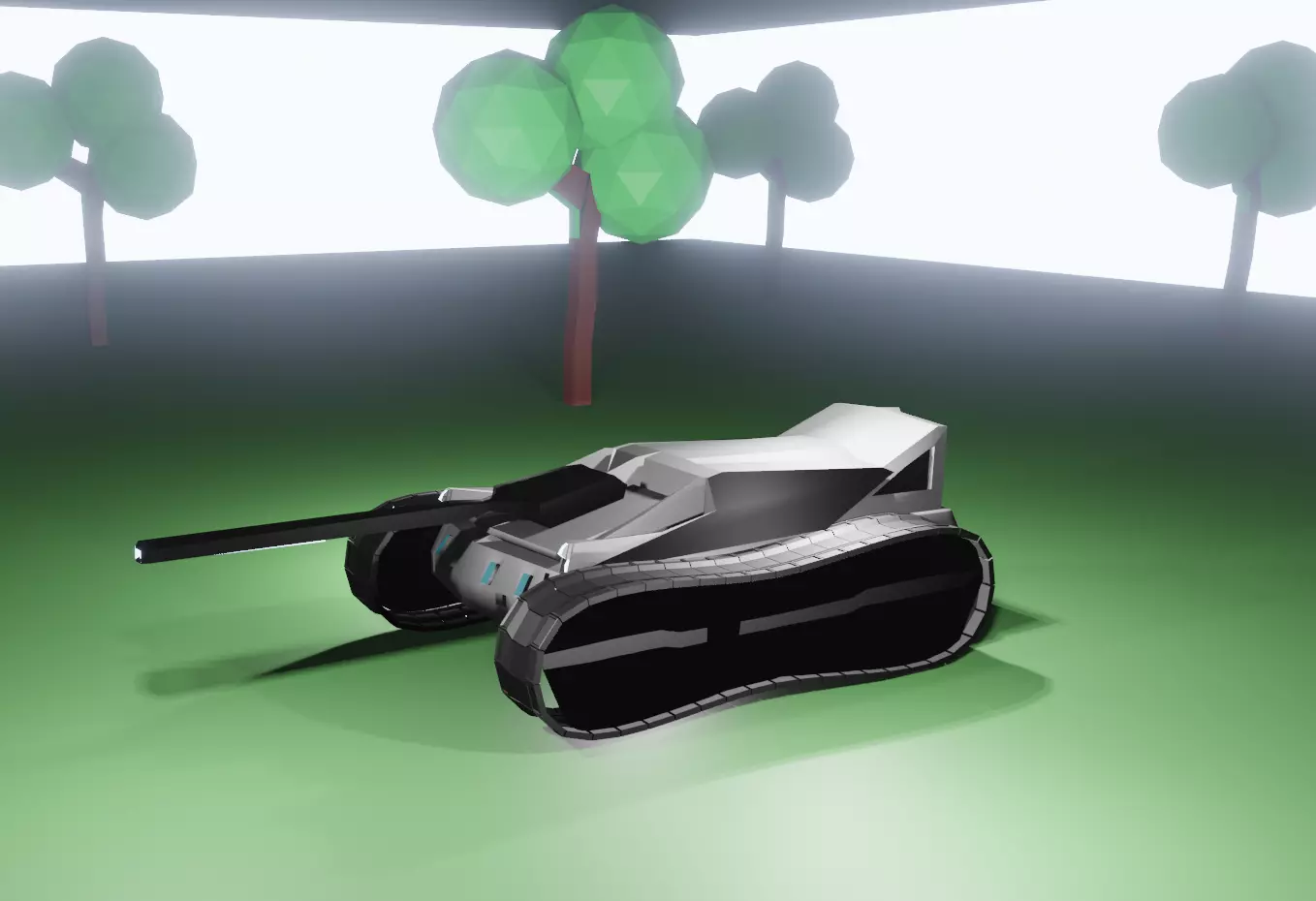 Sci-Fi Tank Low-poly 3D model_0