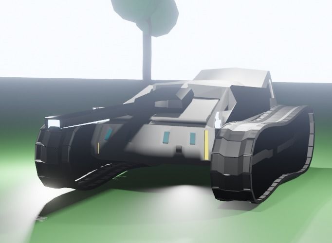 Sci-Fi Tank Low-poly 3D model_16