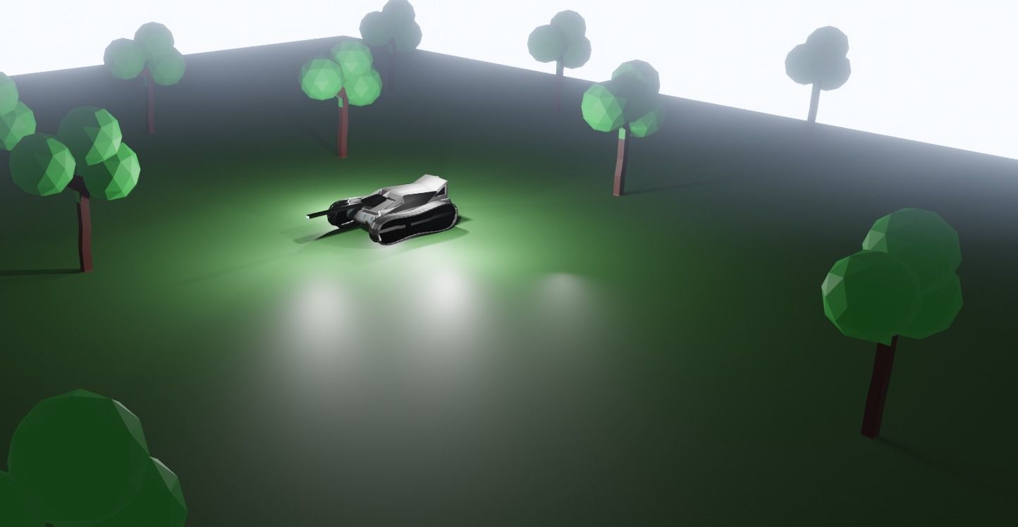 Sci-Fi Tank Low-poly 3D model_8