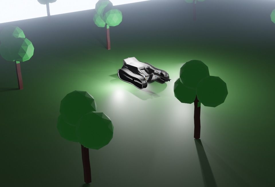 Sci-Fi Tank Low-poly 3D model_6