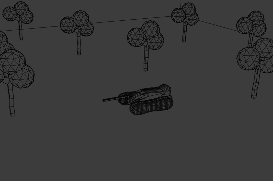 Sci-Fi Tank Low-poly 3D model_10