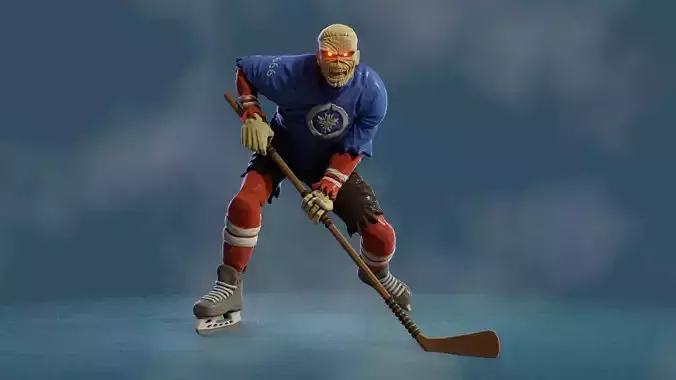 Eddie at Hockey 3D print model