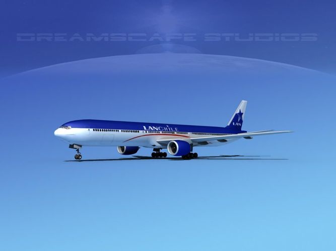 Boeing 777-300 Lan Chile 3D model