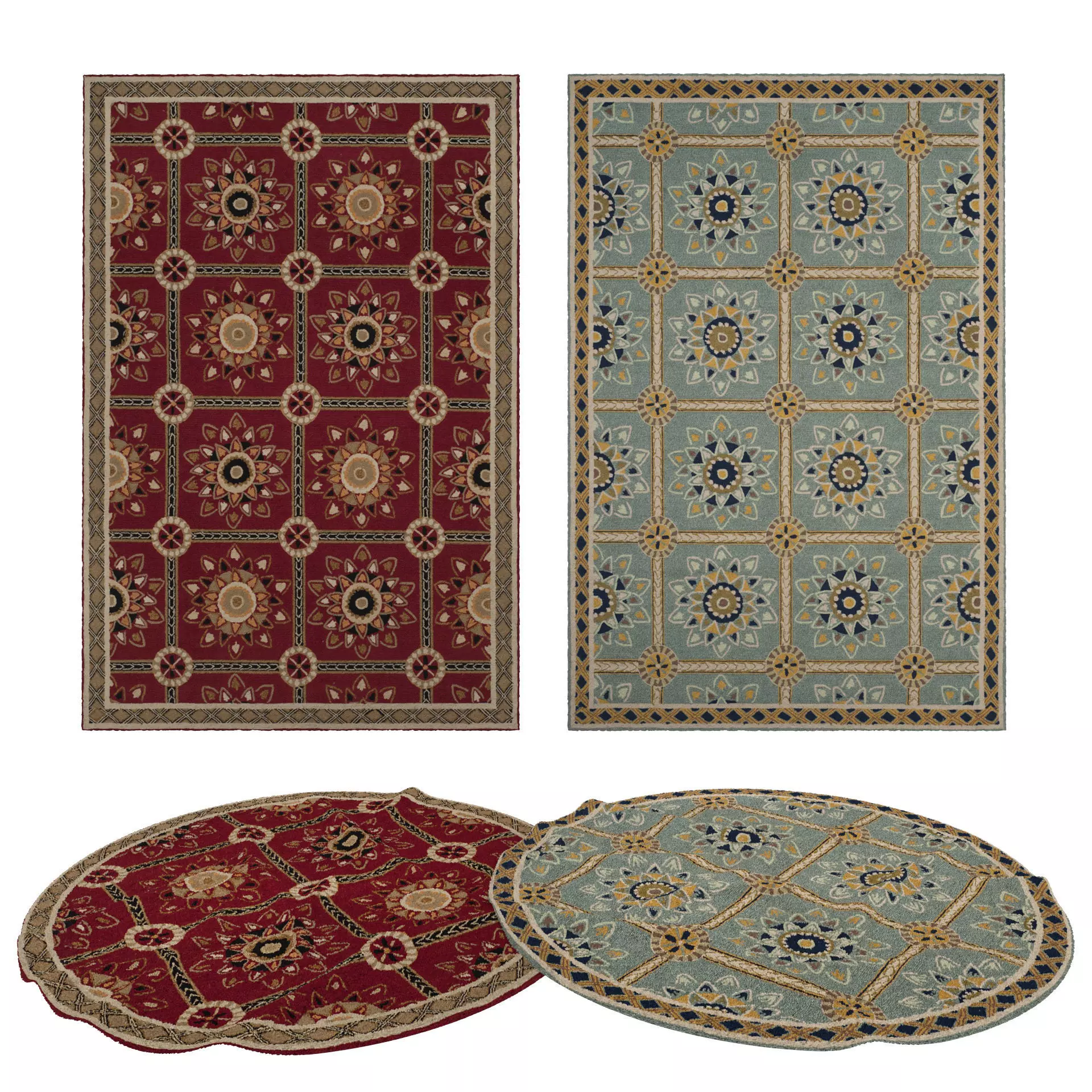 Rugs No 349 Low-poly 3D model_0