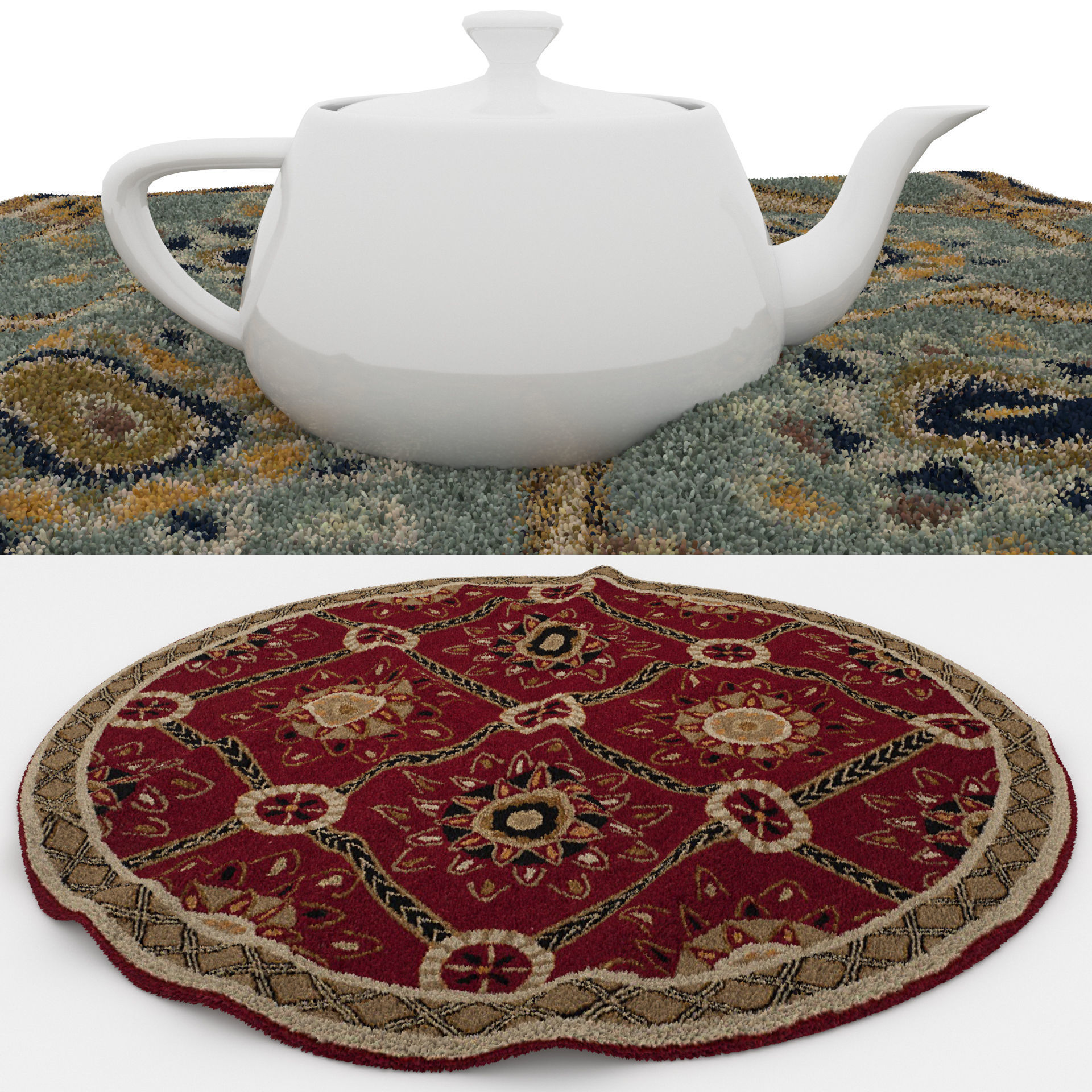 Rugs No 349 Low-poly 3D model_1