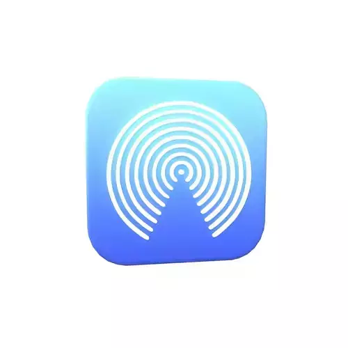 IOS AirDrop Icon v1 001 Low-poly 3D model