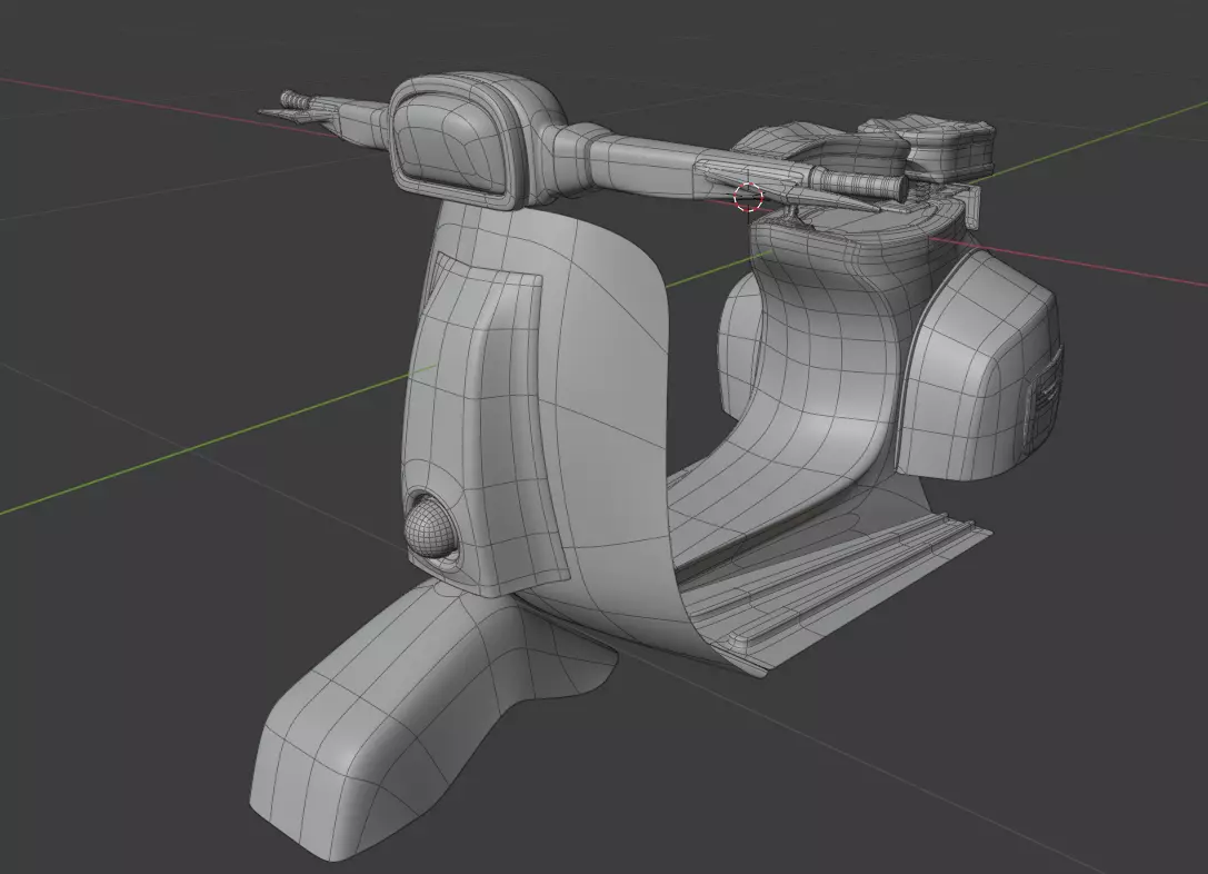 Old Vespa Free 3D model