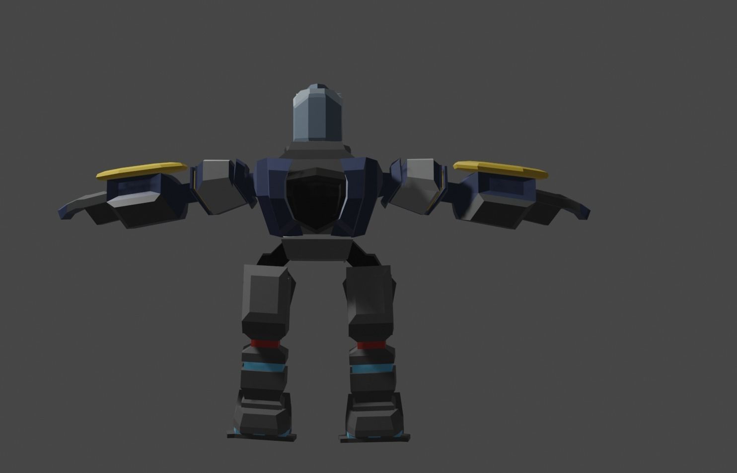 Armoured Warrior Low-poly 3D model_10