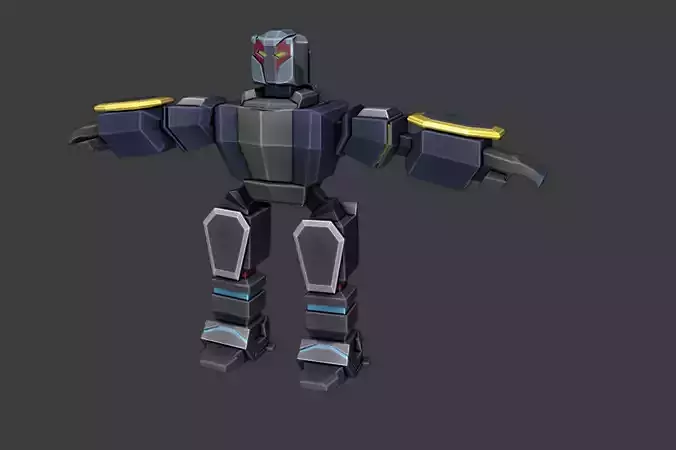 Armoured Warrior Low-poly 3D model