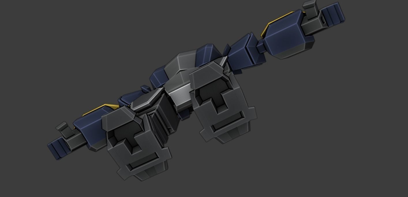 Armoured Warrior Low-poly 3D model_6