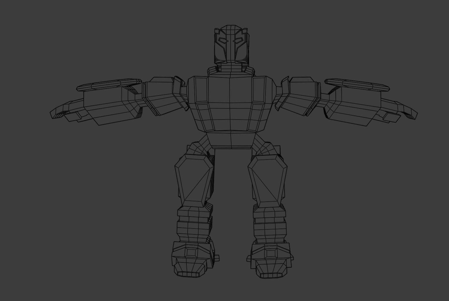 Armoured Warrior Low-poly 3D model_8