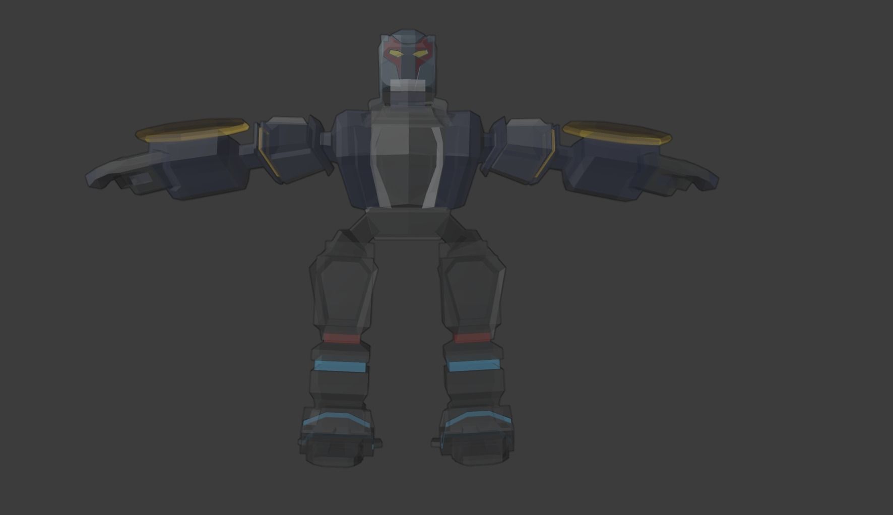 Armoured Warrior Low-poly 3D model_7