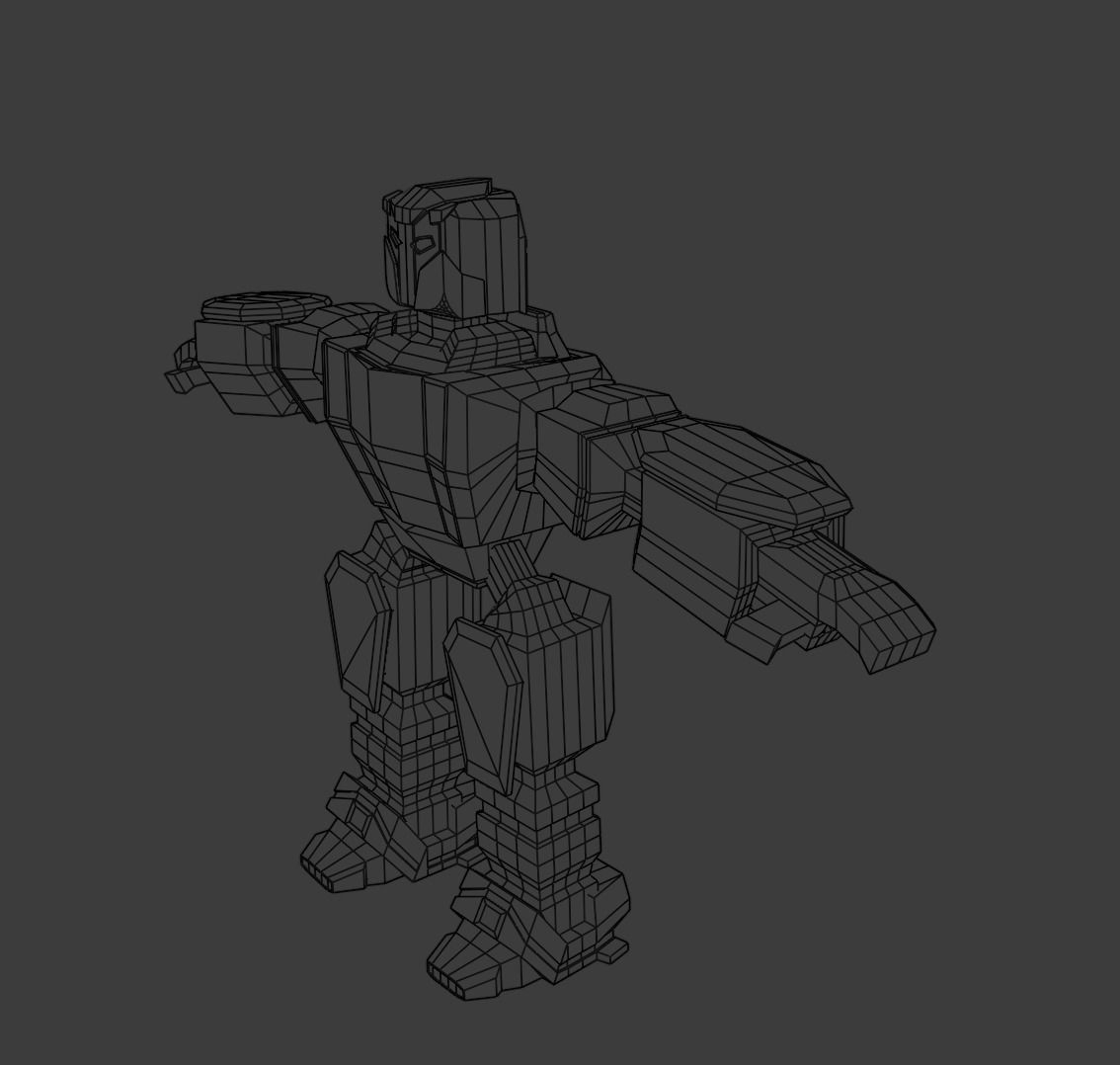 Armoured Warrior Low-poly 3D model_9