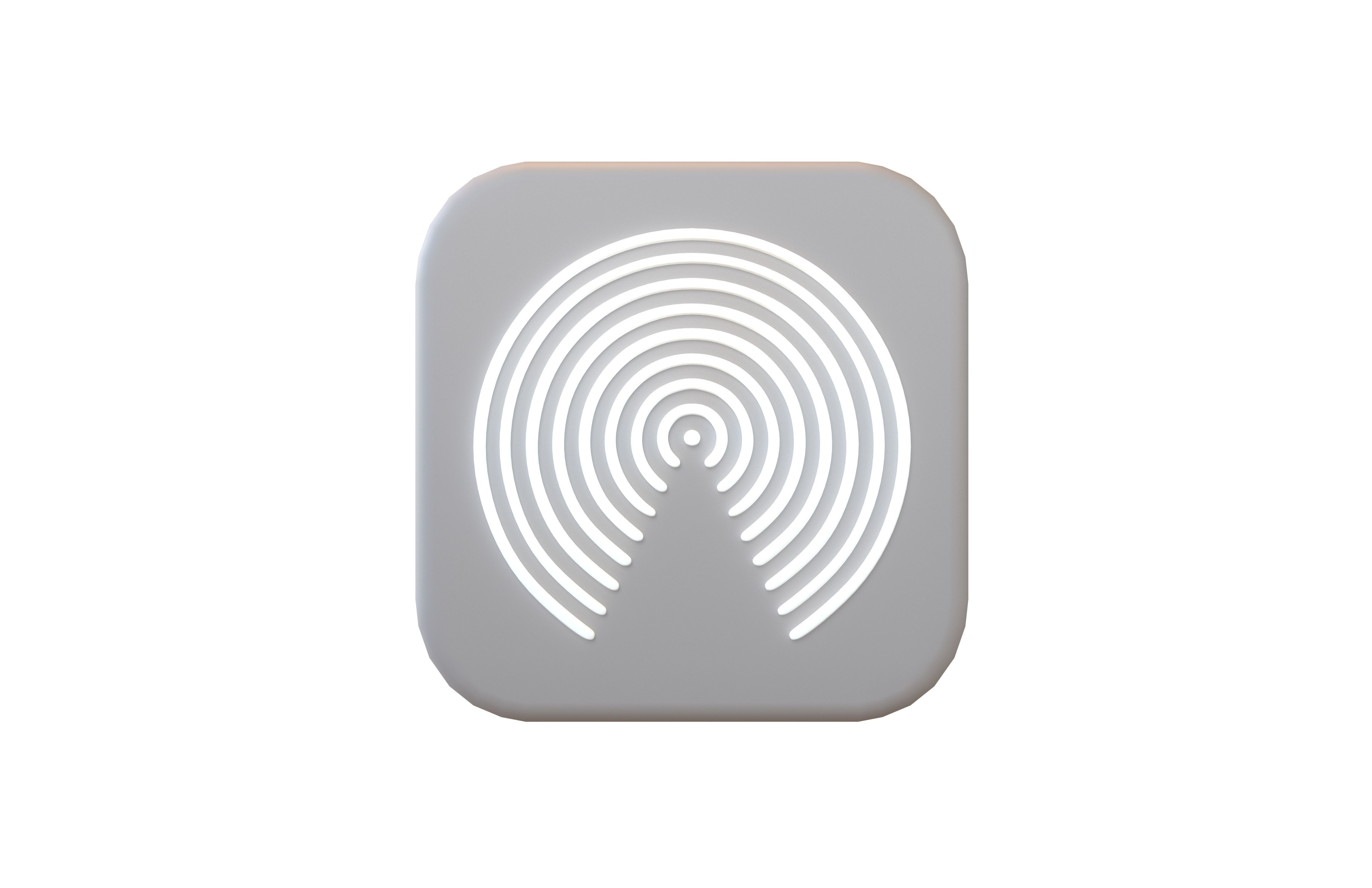 3D model IOS AirDrop Icon v1 003 VR / AR / low-poly | CGTrader