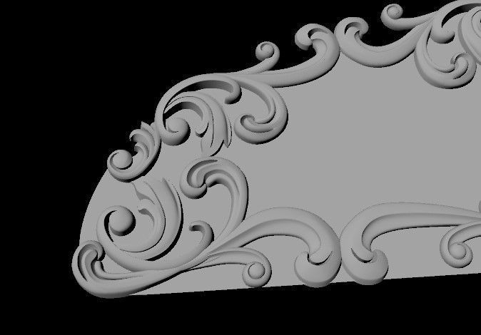 bed headboard and footboard 3D model_3