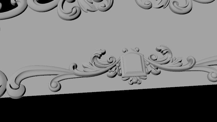 bed headboard and footboard 3D model_1