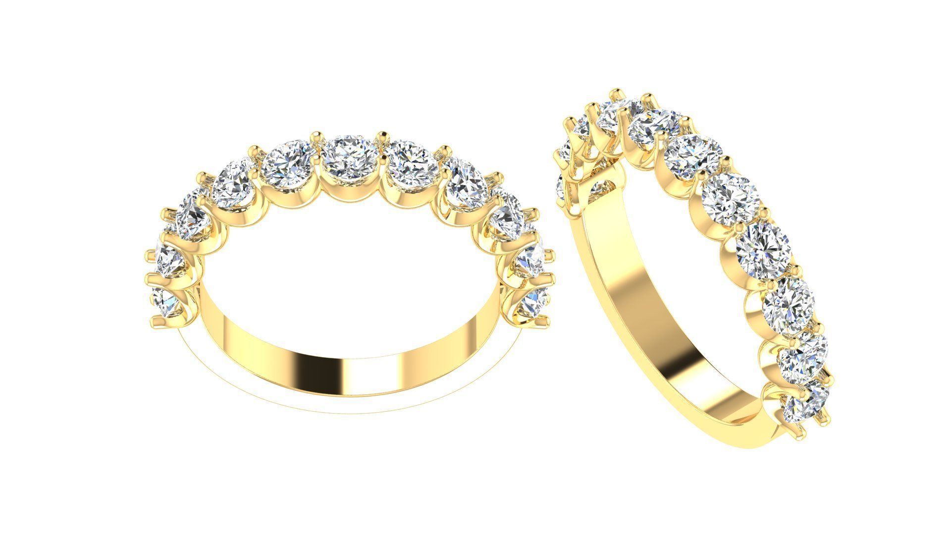 Ring Dimond 60 3D print model_4