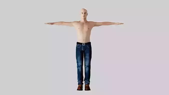 Realistic Man 3D model mannequin