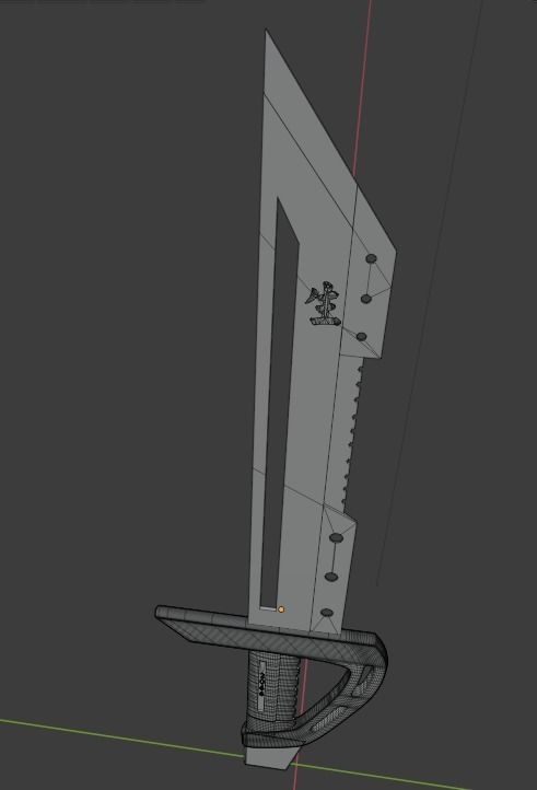 Modern designed Sword Free 3D model_7